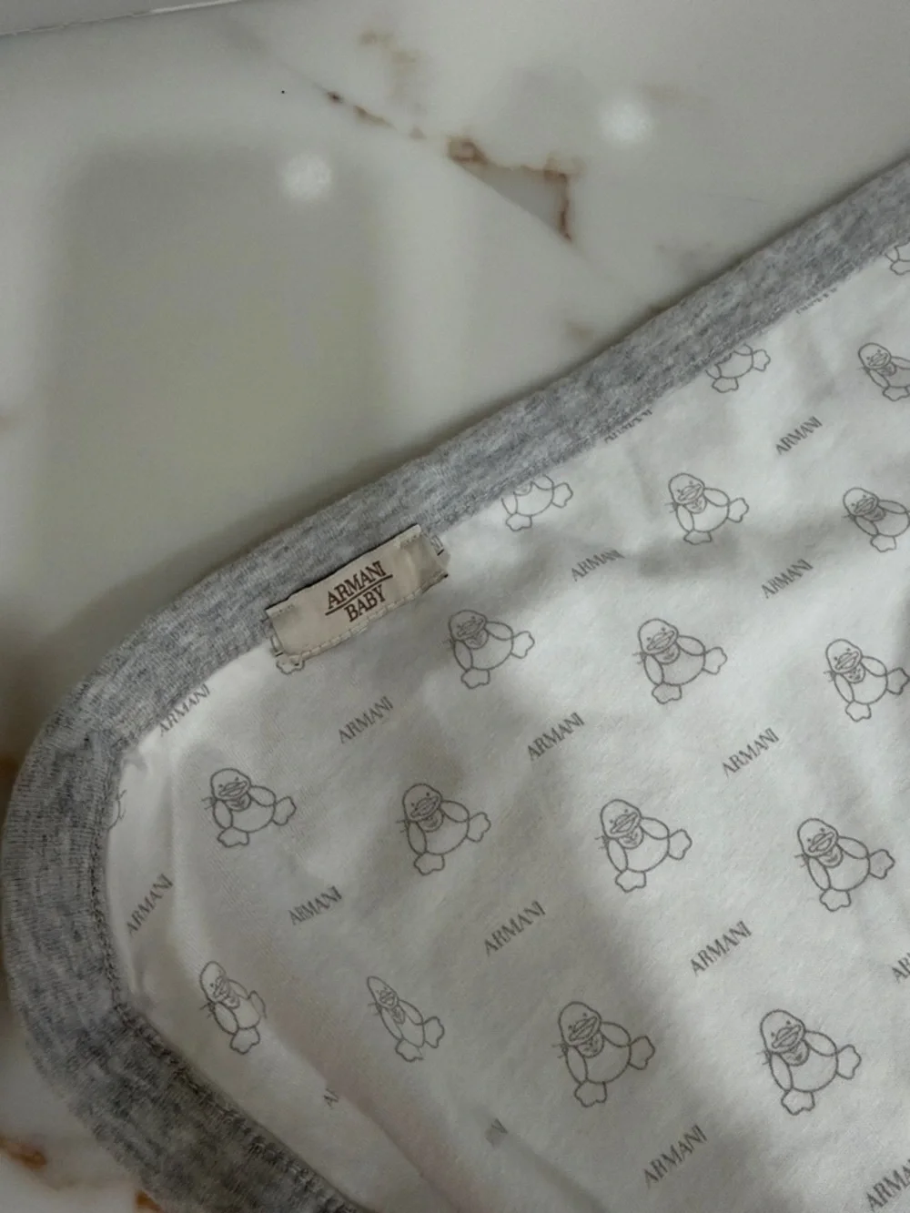 Armani Baby Convertible Diaper Bag Backpack Navy Monogram